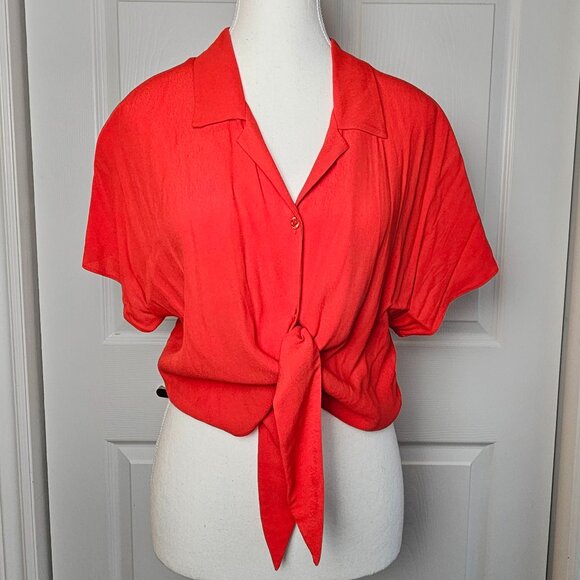 Wilfred Free Women's Crop Top/Blouse- Red Color-Small Size - Picture 1 of 16